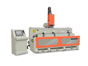Двухшпиндельный сверлильно-фрезерный станок с ЧПУ FABTEC ZSSD-CNC-3000 для обработки алюминиевого профиля