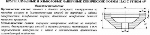 Круг алмазный 12А2-45град.(чашечный конический) 150х20х5х42х32 АС4 200/160 100% В2-01 180,0кар