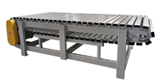 EcoWood Pallet Line 1000  Конвейер для поддонов  Скорость работы: 5 - 6 м/минМощность двигателя: 2,2 кВтРазмеры: 2100 x 1600 x 4000 ммВес: 2000 кг