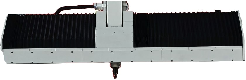 QUADRO ONYX SM  Гофрированная защита  Линейные направляющие, подшипники, зубчатые рейки и ШВП защищены промышленными гофрированными шторками, которые предотвращают попадание стружки и пыли ОпцииДля достижения максимальной пылезащищённости подвижны...